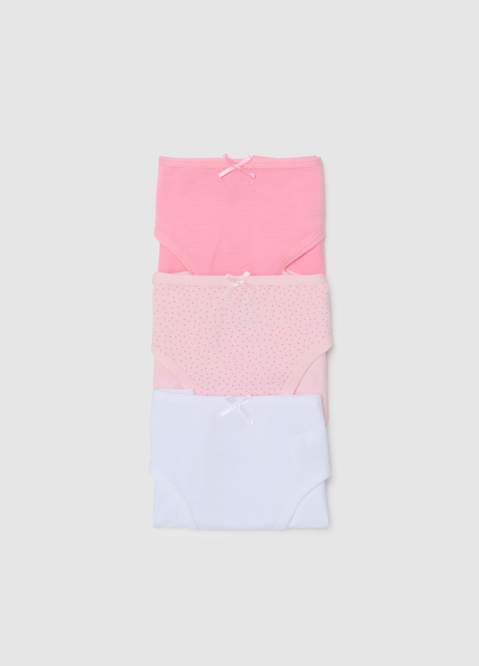 Girls' multicolor cotton stretch panty tripack