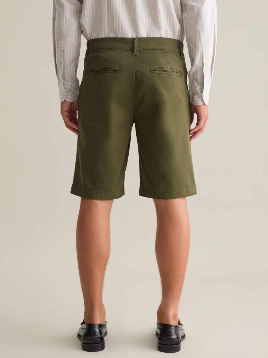 Stretch cotton chino Bermuda shorts_2