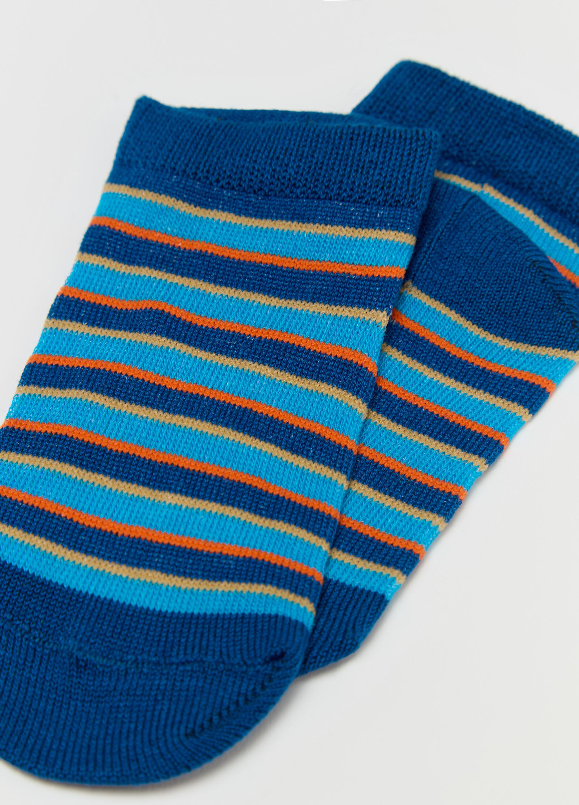 Three-pair pack socks with stripes and dinosaurs design