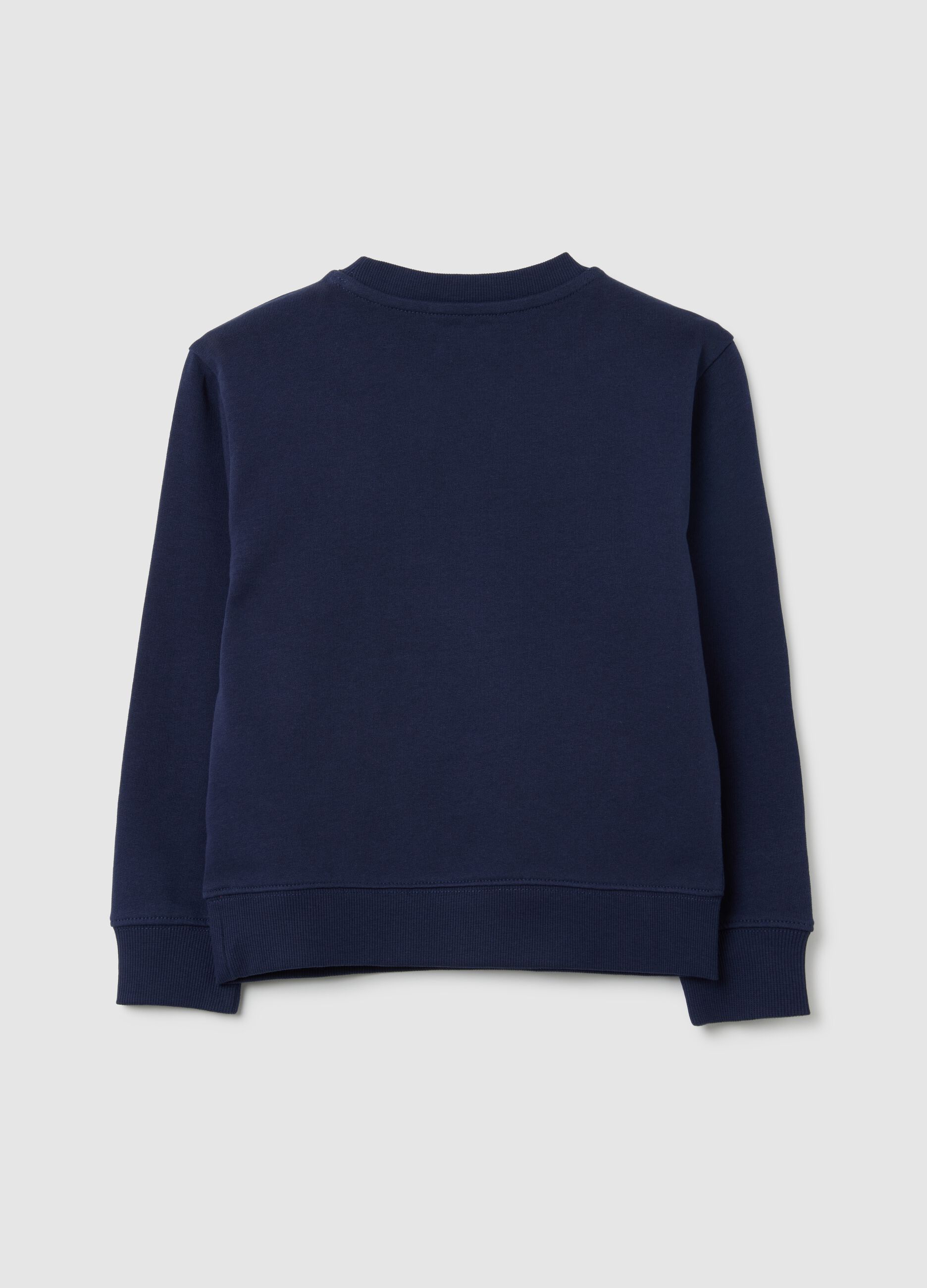 Regular fit pure cotton blue children's sweatshirt