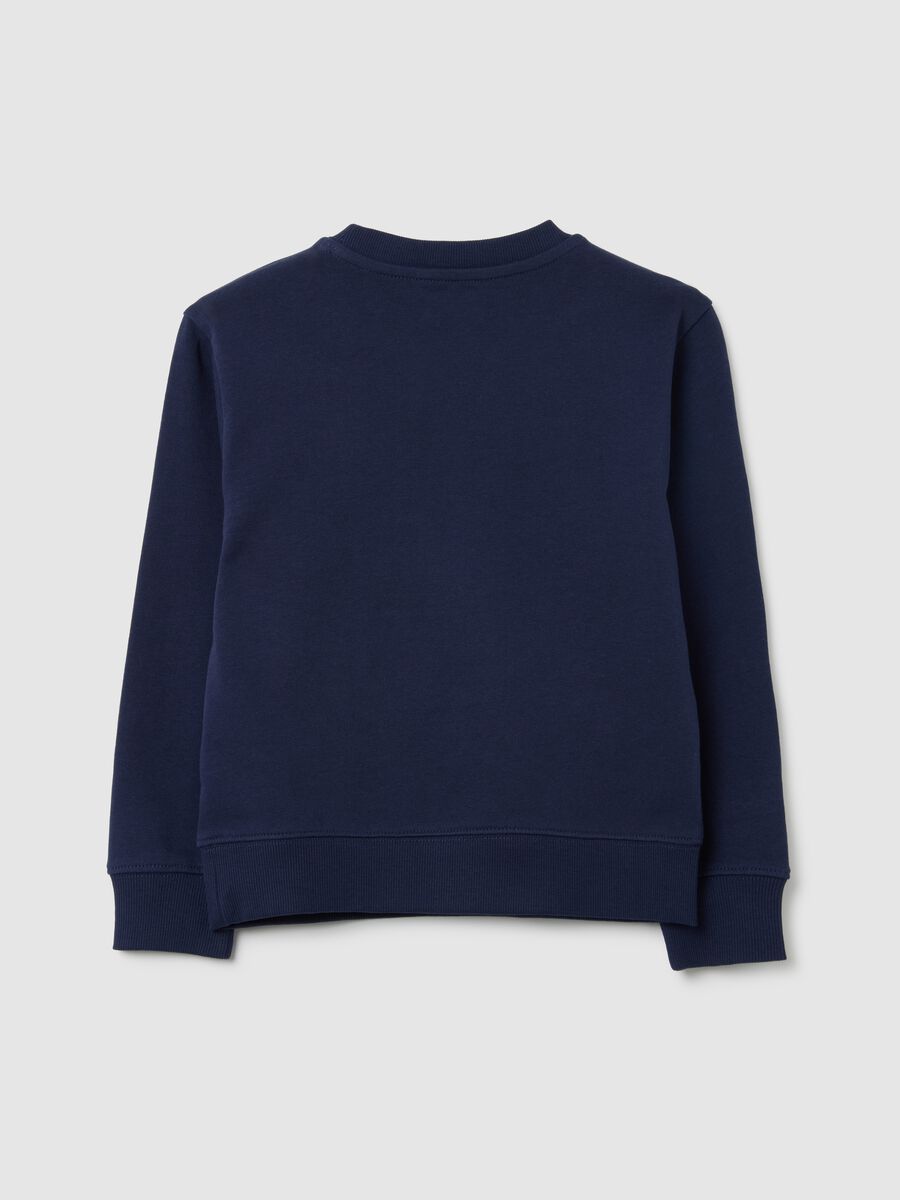 Regular fit pure cotton blue children's sweatshirt_1