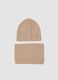 Set beige in lana elasticizzato con cappello e scaldacollo_0