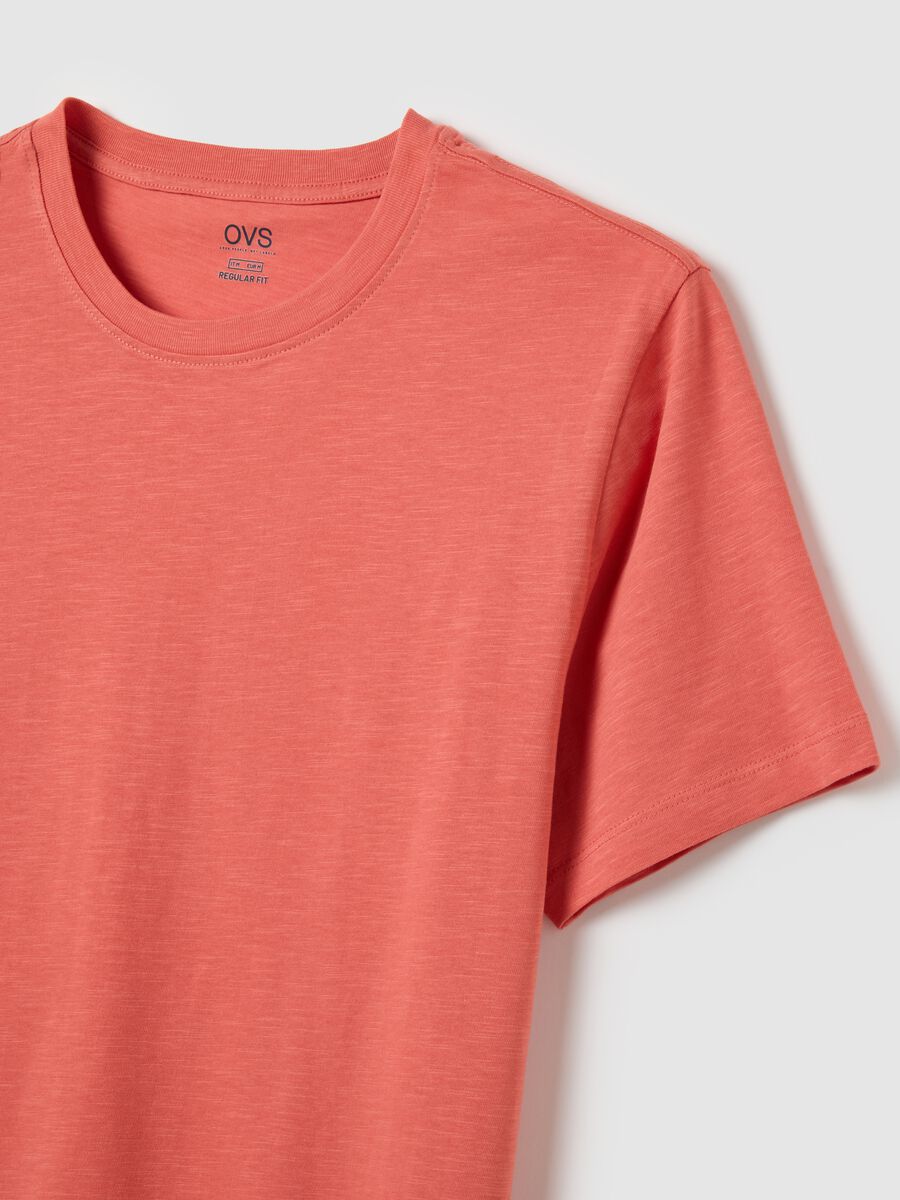 Men's orange pure cotton t-shirt regular fit_1