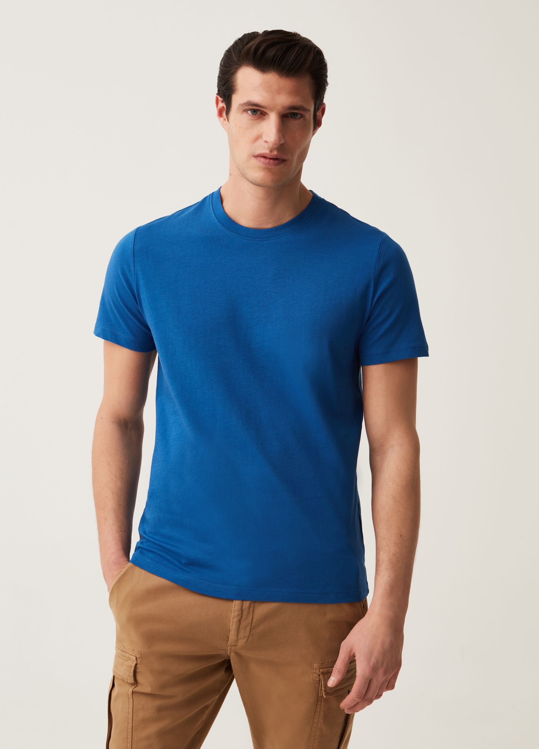 Organic cotton T-shirt with round neck