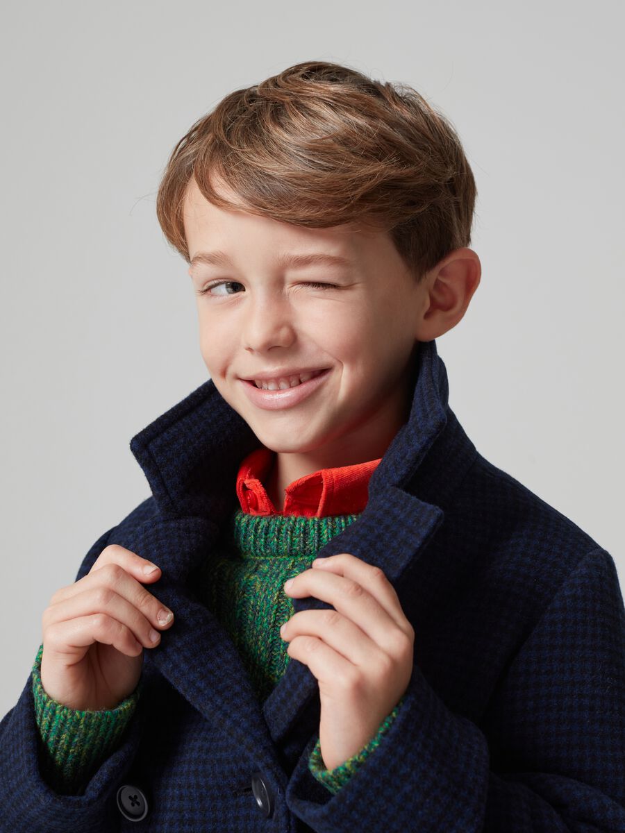 Cappotto doppiopetto con fantasia check_0