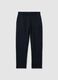 Black pure cotton trousers with oversized fit_4