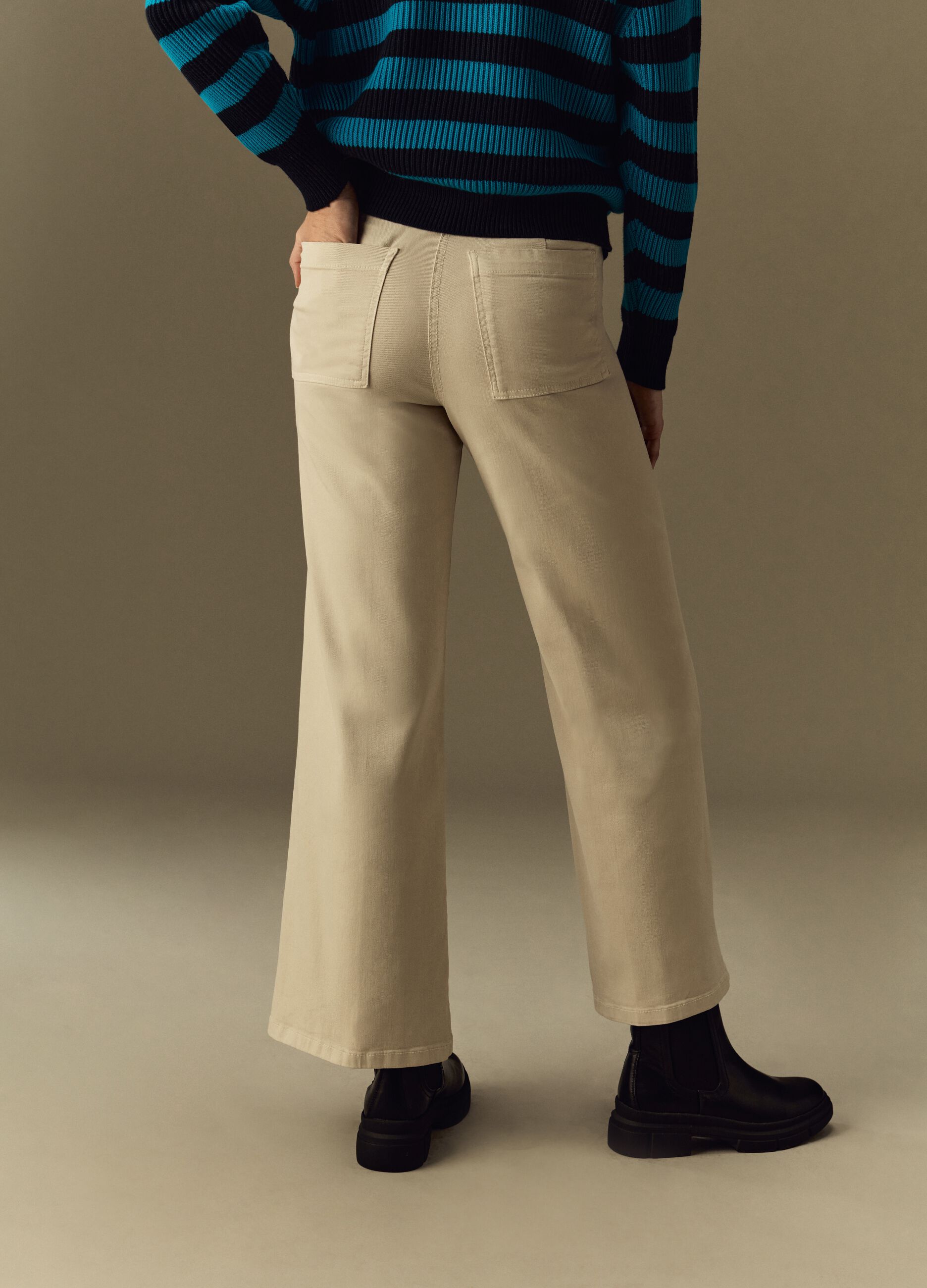 Jeans wide leg in cotone stretch_2