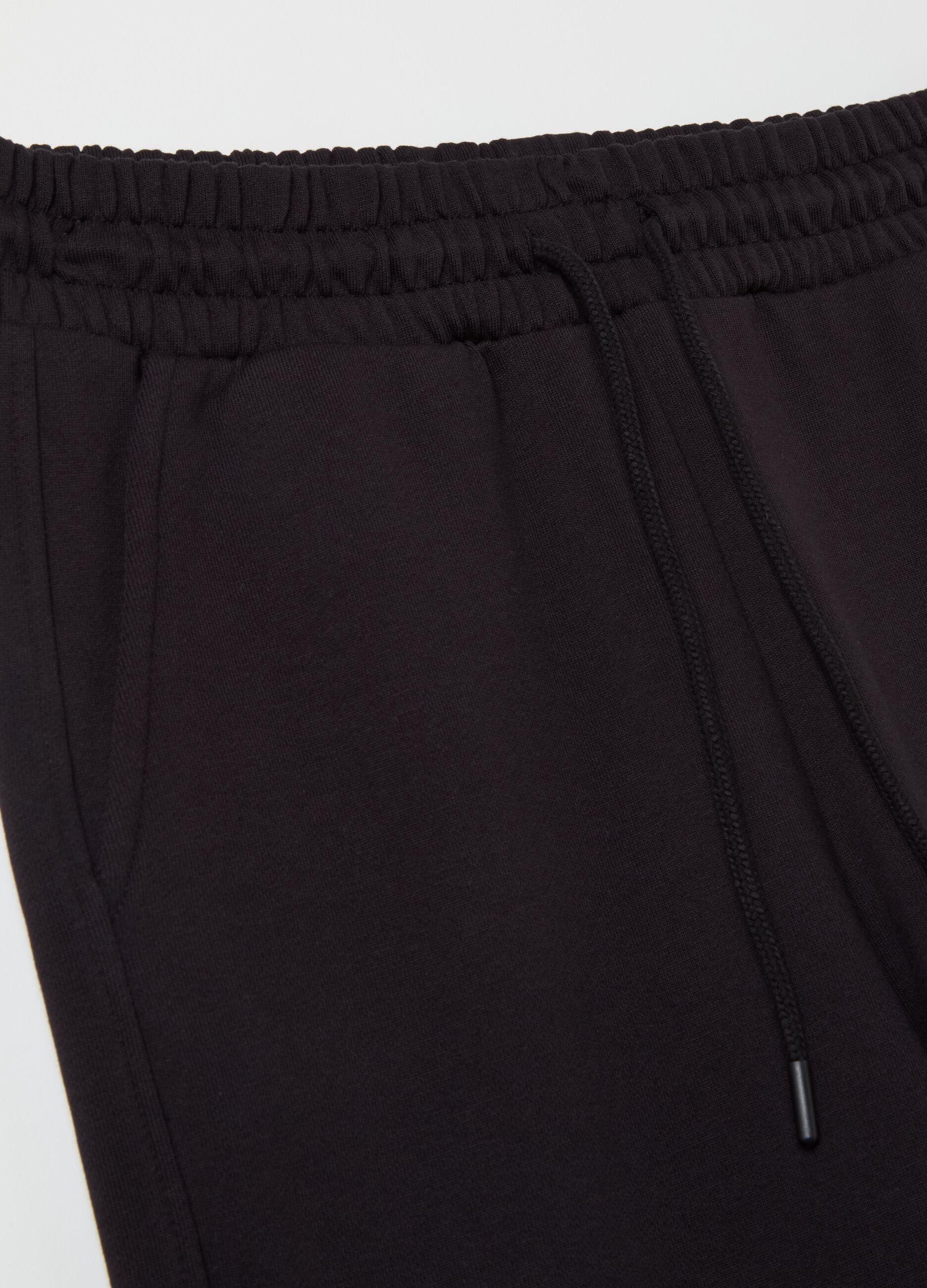 Fleece joggers with drawstring