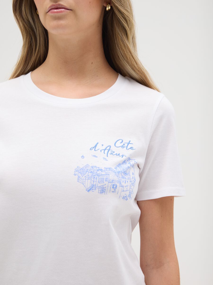 Women's white pure cotton t-shirt regular fit_3