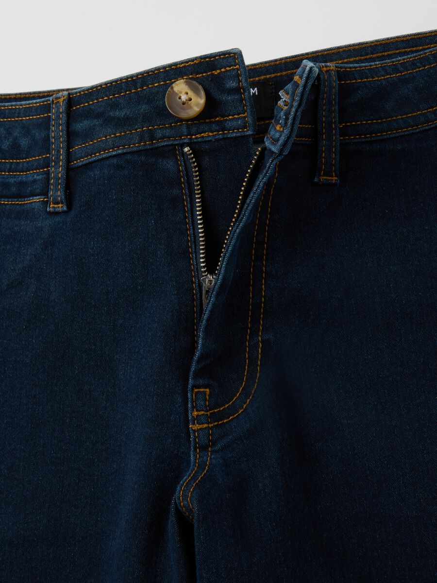 Women's blue denim trousers regular fit_5