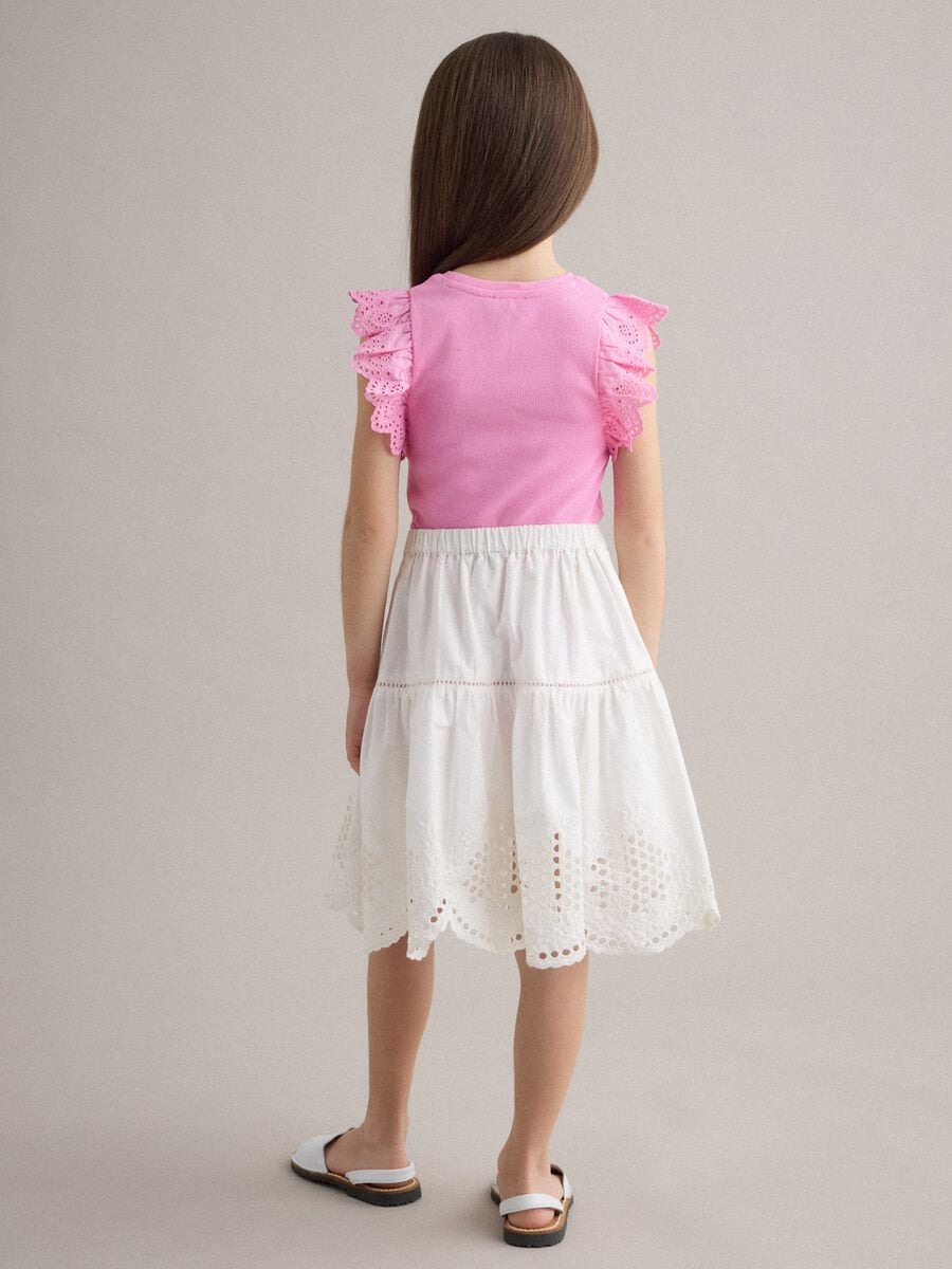 Gonna bianca in puro cotone sangallo_1