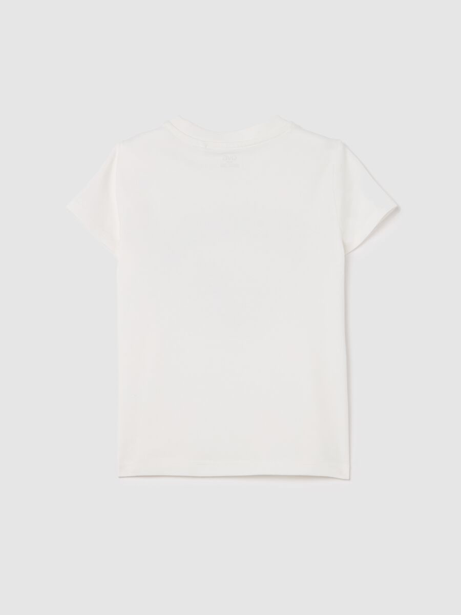 Stretch cotton T-shirt with "Shoreditch" print and heart_4