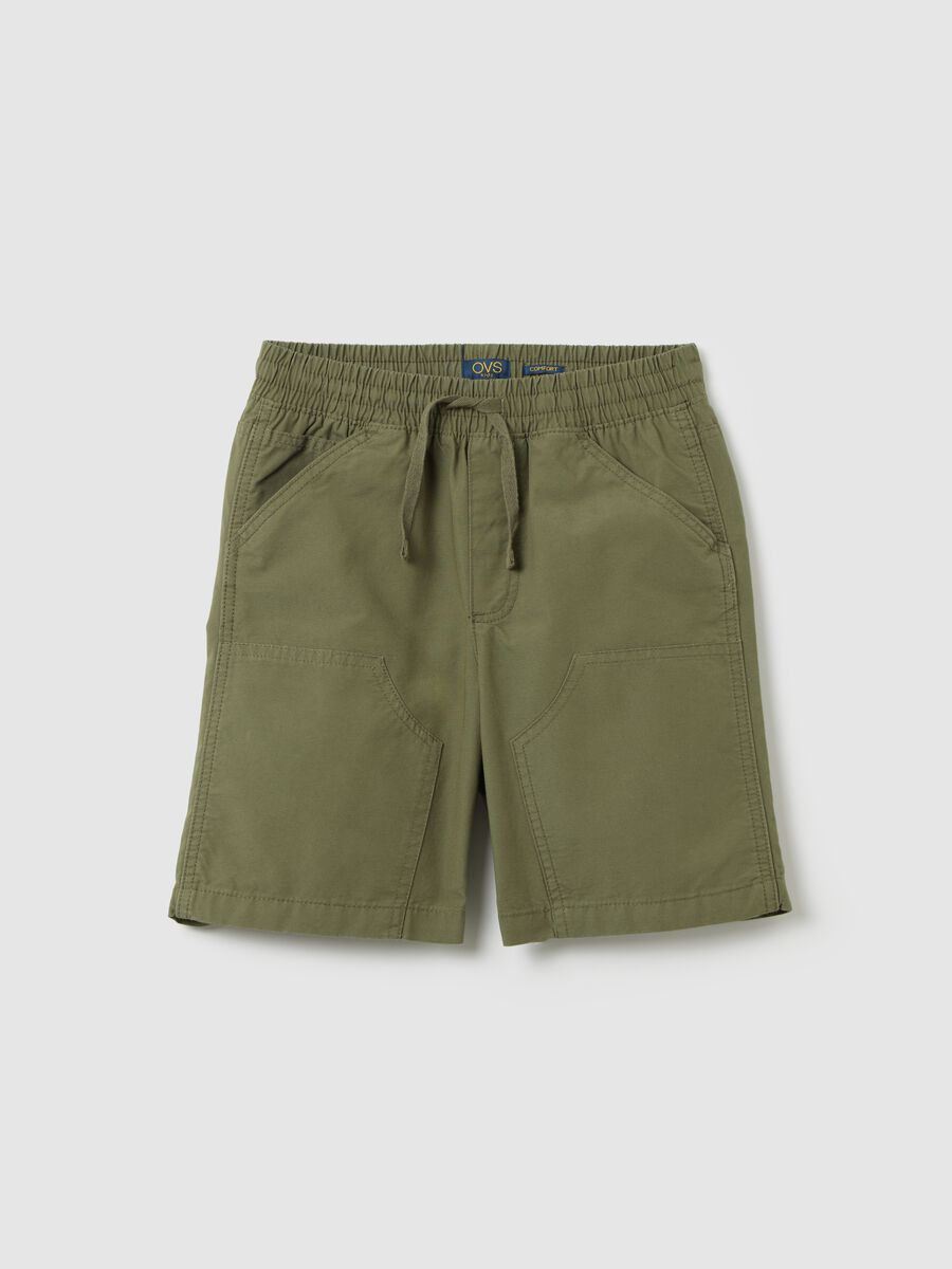 Children's green cotton shorts_0