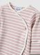 Multicoloured striped baby girl's sleepsuit in stretch cotton_2