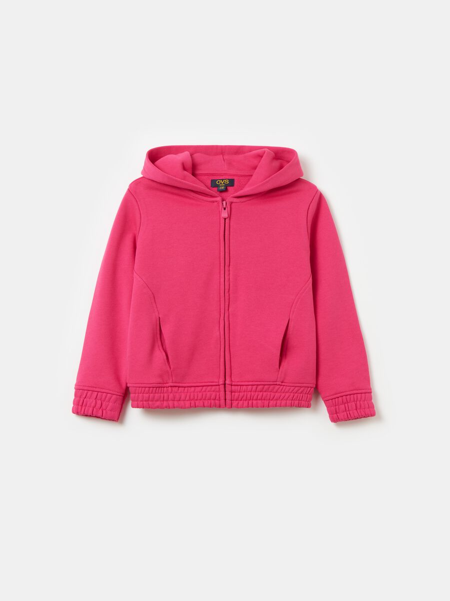 Essential organic cotton full-zip sweatshirt with hood_0