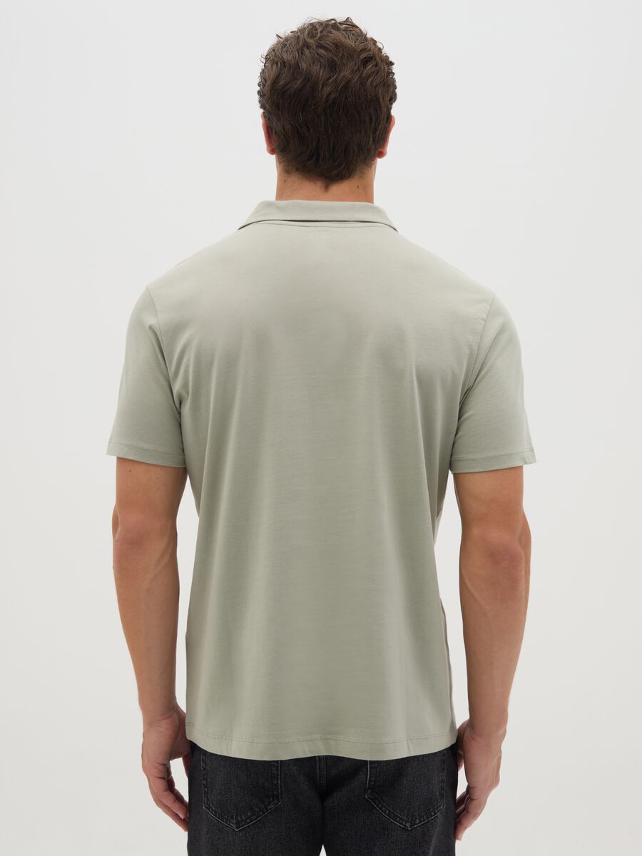 Polo da uomo in puro cotone verde regular fit_3