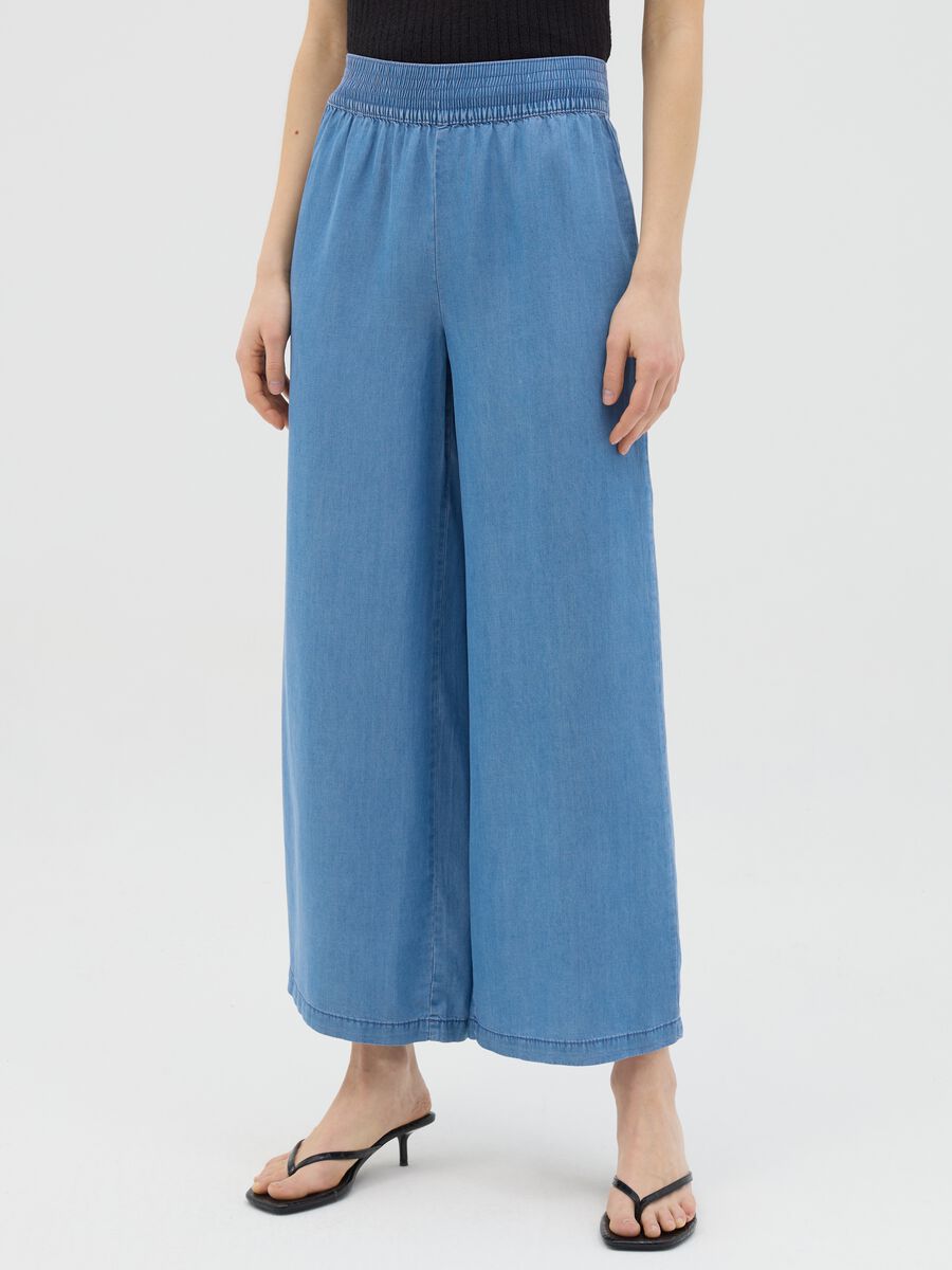 Wide-leg jeans in Lyocell_1