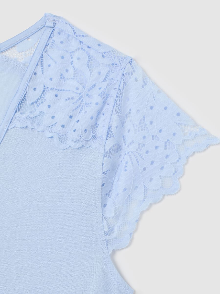 Camicia da notte azzurra in pura viscosa_5