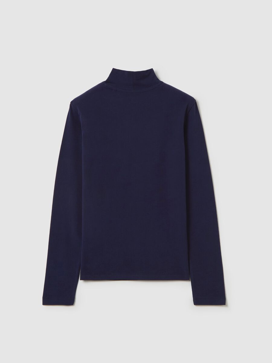 Long-sleeved T-shirt with mock neck_4