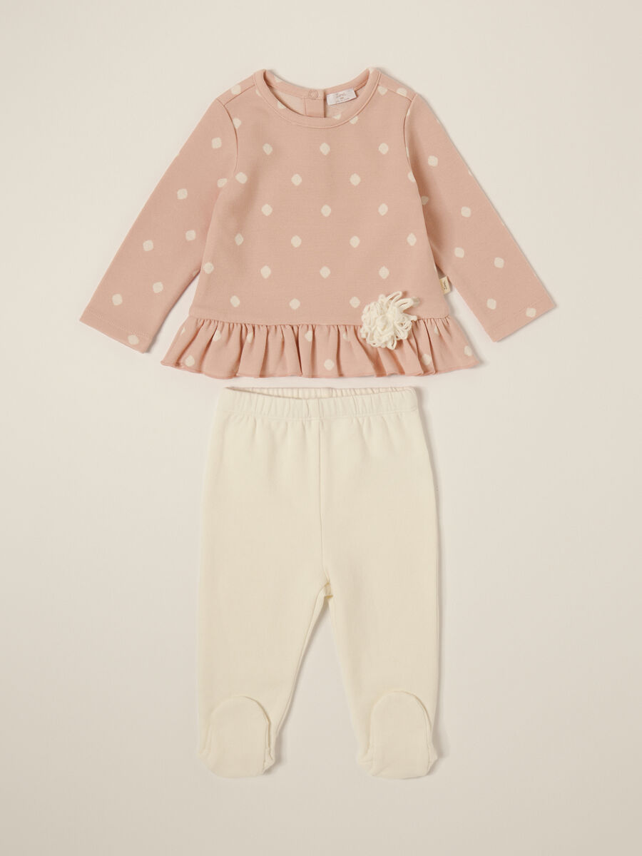 Pink Stretch Cotton Set for Baby_0