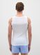 Men's white pure cotton tank top_3