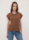Brown pure cotton short-sleeve regular fit T-shirt_0
