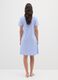 Women's midi dress in pure blue cotton_5