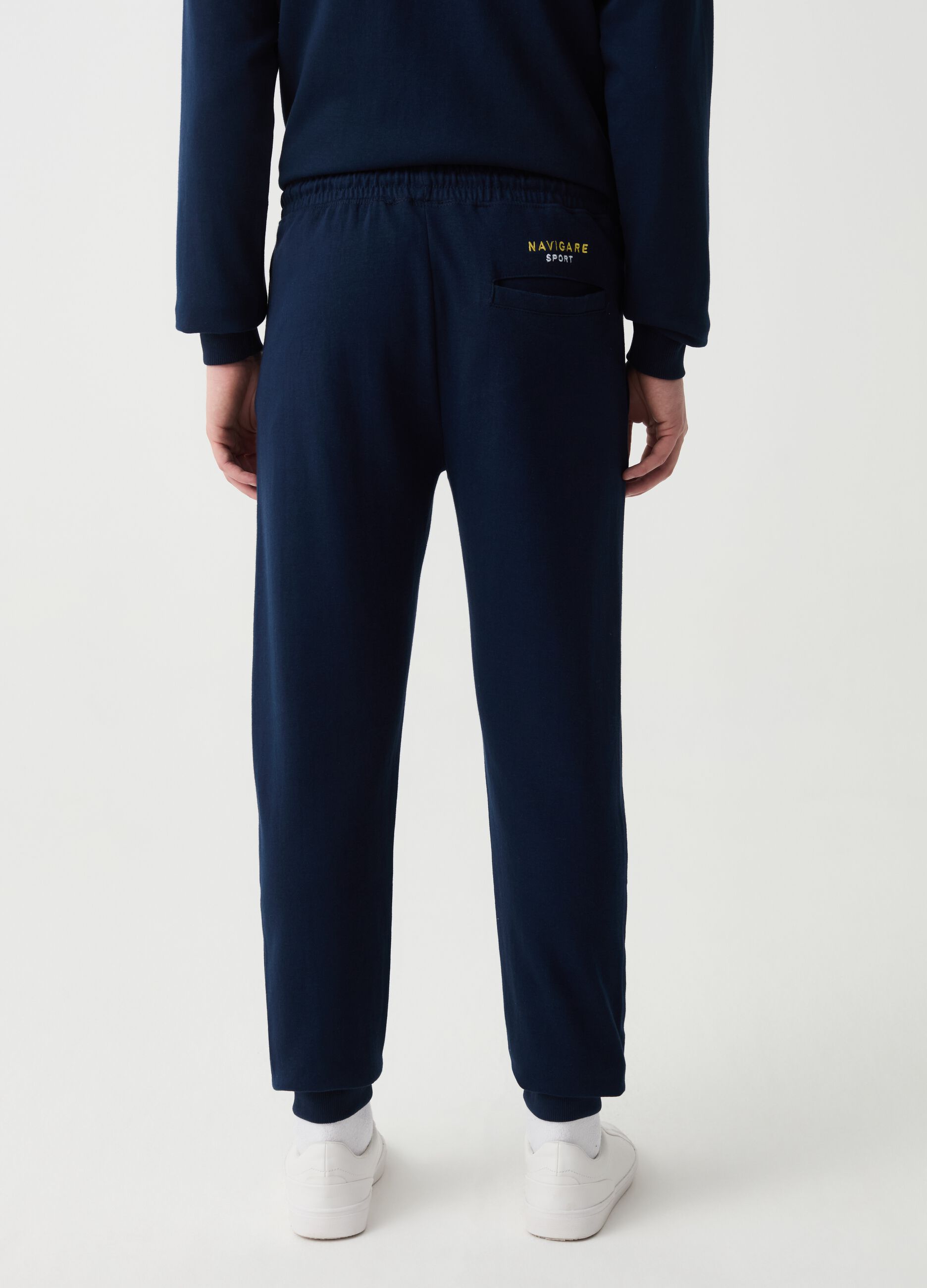 Navigare Sport joggers with embroidery and patch