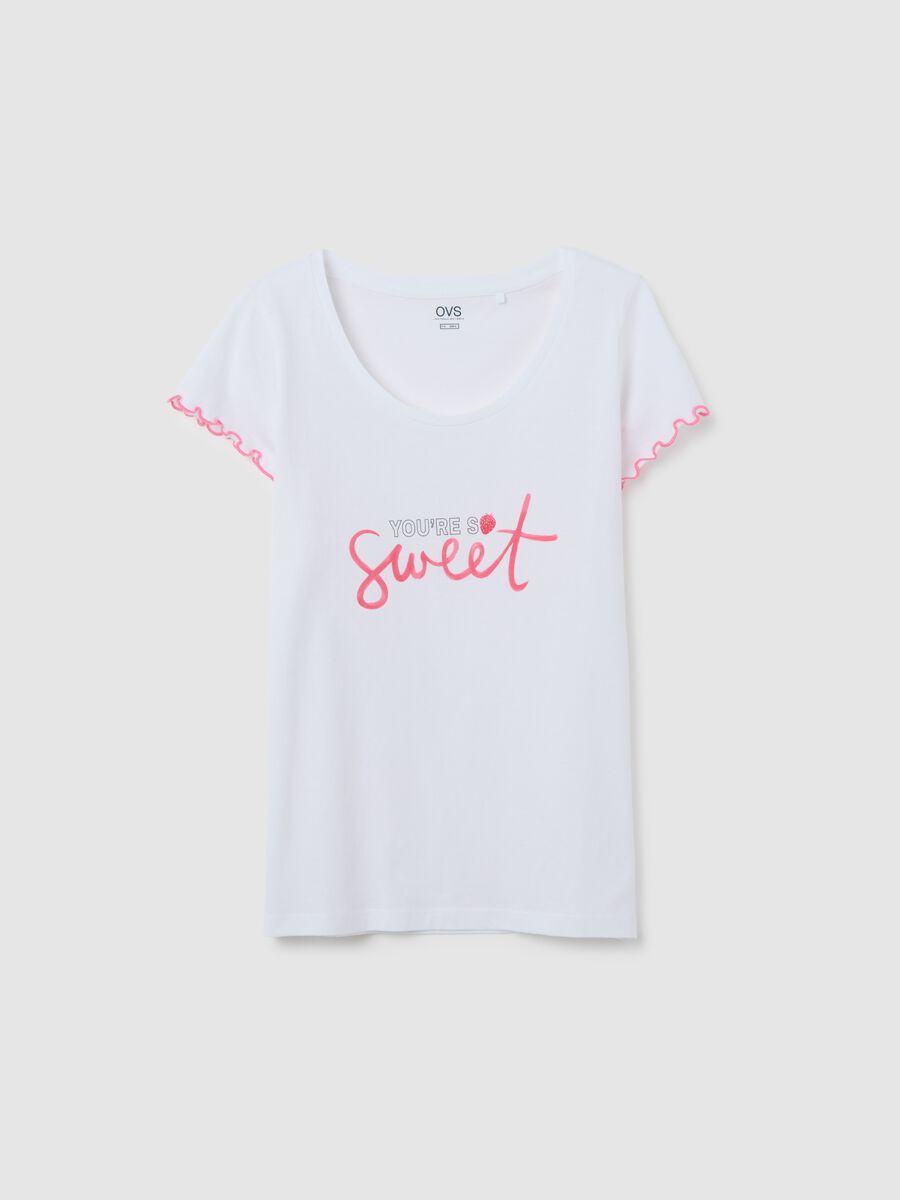 Women's regular fit pure cotton white t-shirt_0