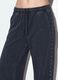 Jogger grigi wide leg in misto cotone con strass_2