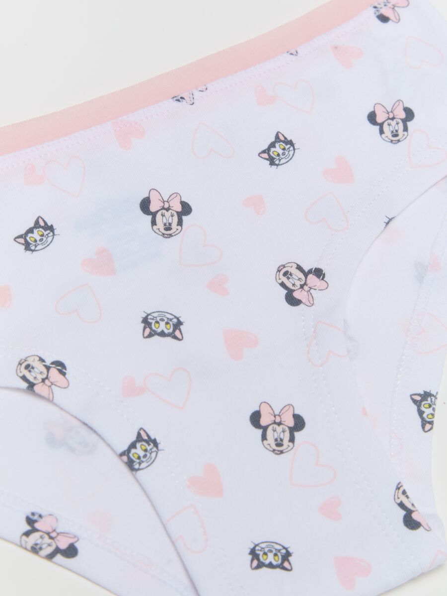 Three-pack stretch cotton French knickers with Minnie Mouse print_3