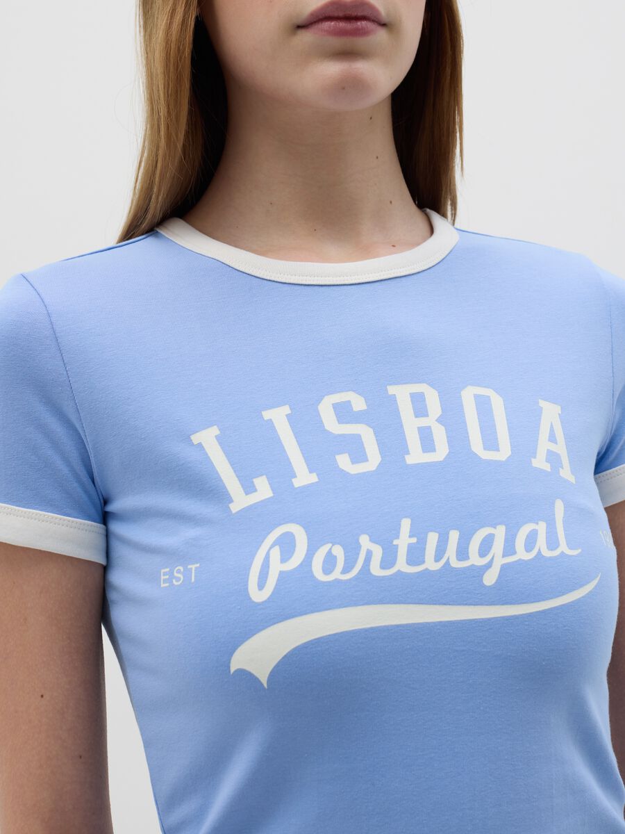 T-shirt with contrasting edging and print_2