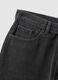 Black Cotton Blend Regular Tapered Jeans_5