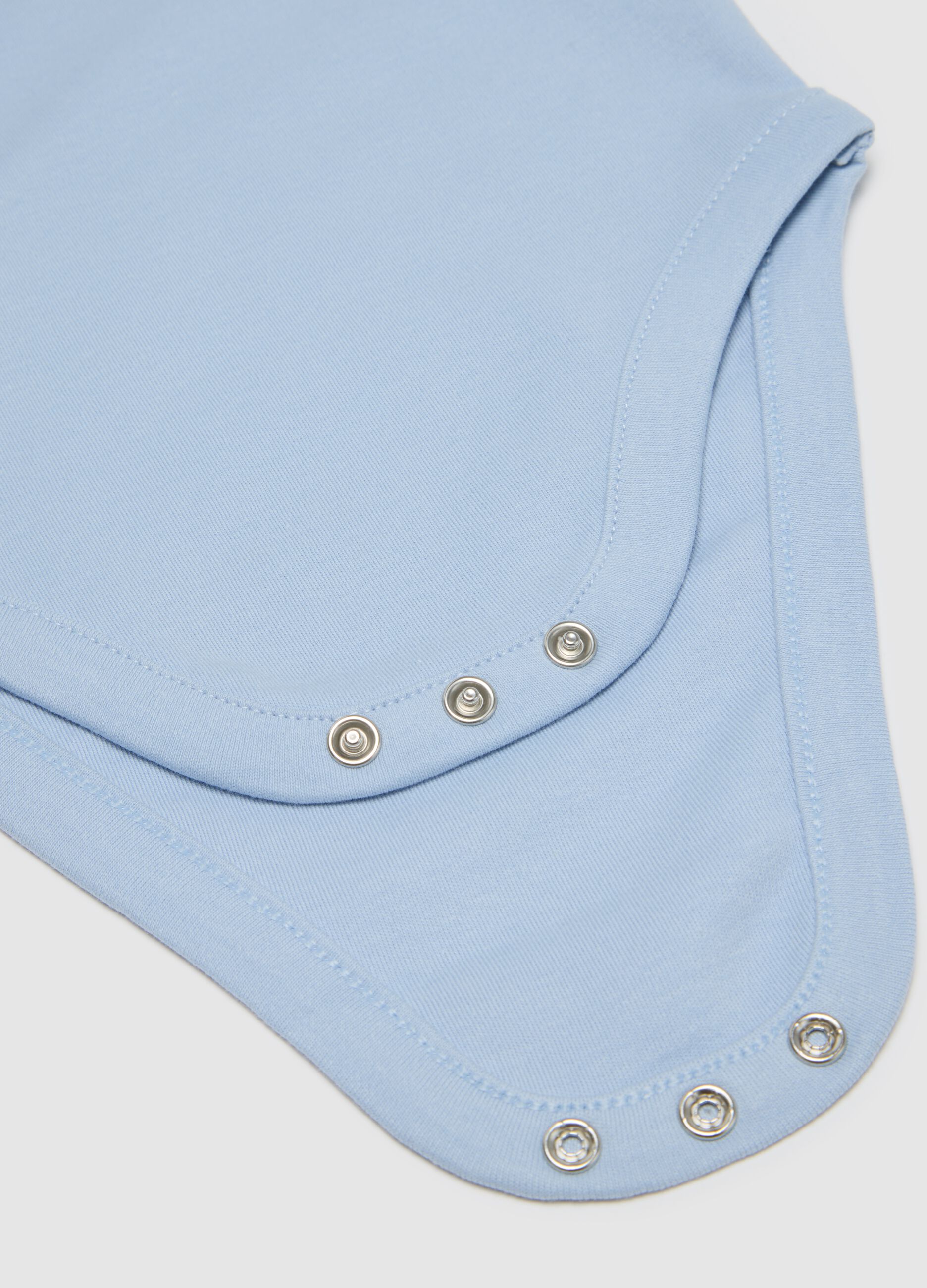 Long-sleeve bodysuit tripack with print in pure cotton