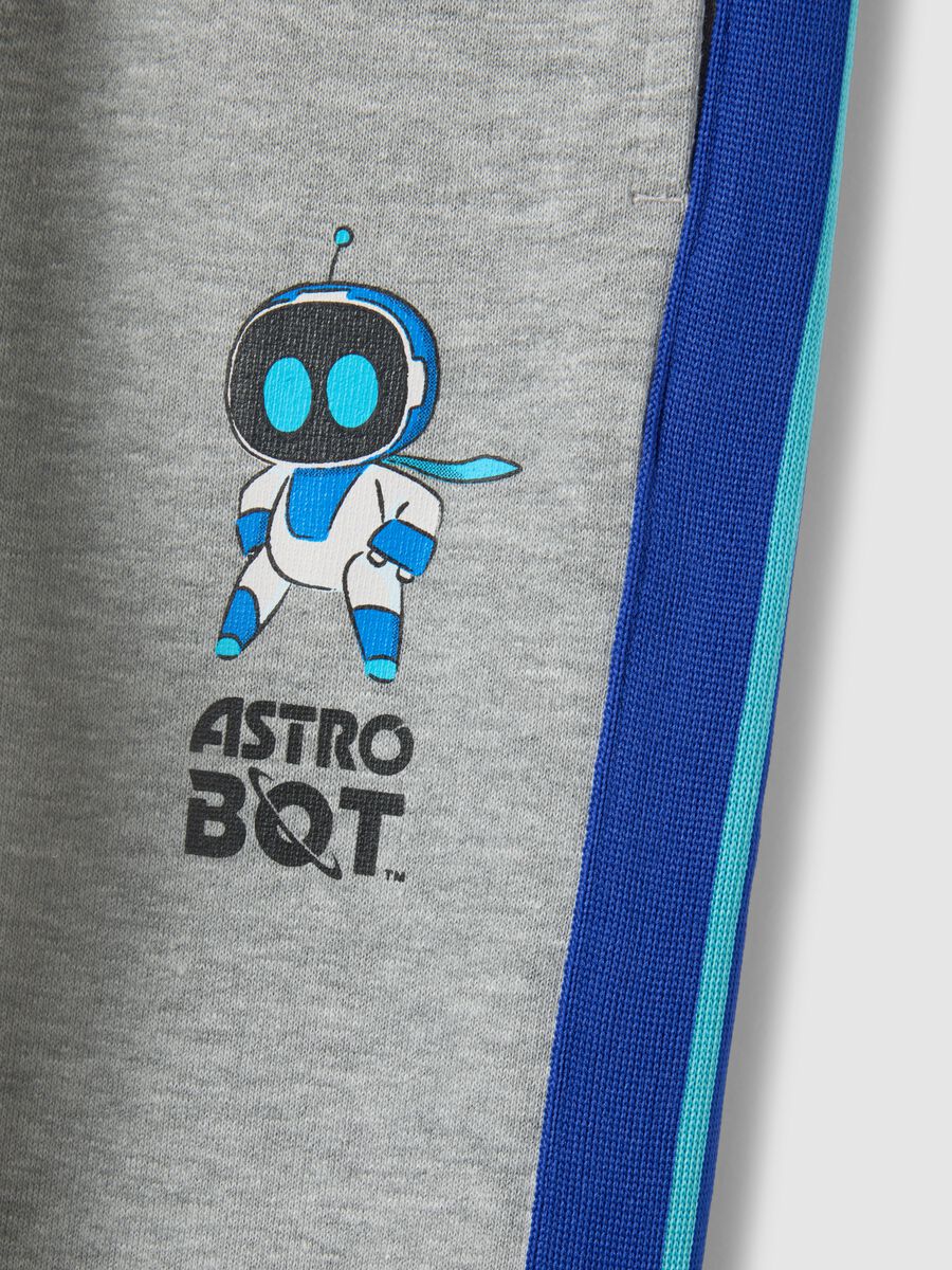 Children's regular fit joggers in pure cotton with multicolor stripes_2