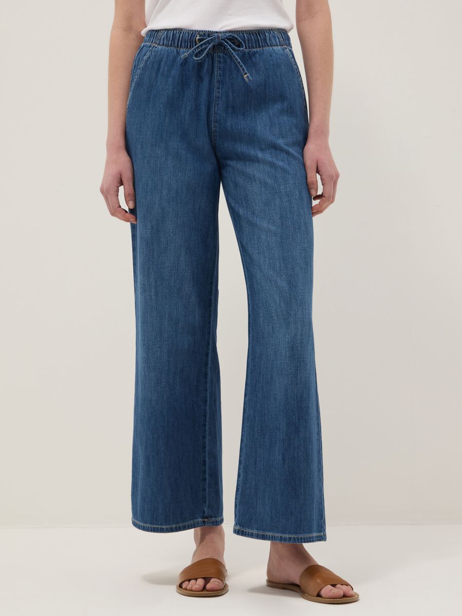 Wide-Leg Pure Cotton Trousers_1