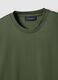 Green pure cotton crew neck T-shirt relaxed fit_5