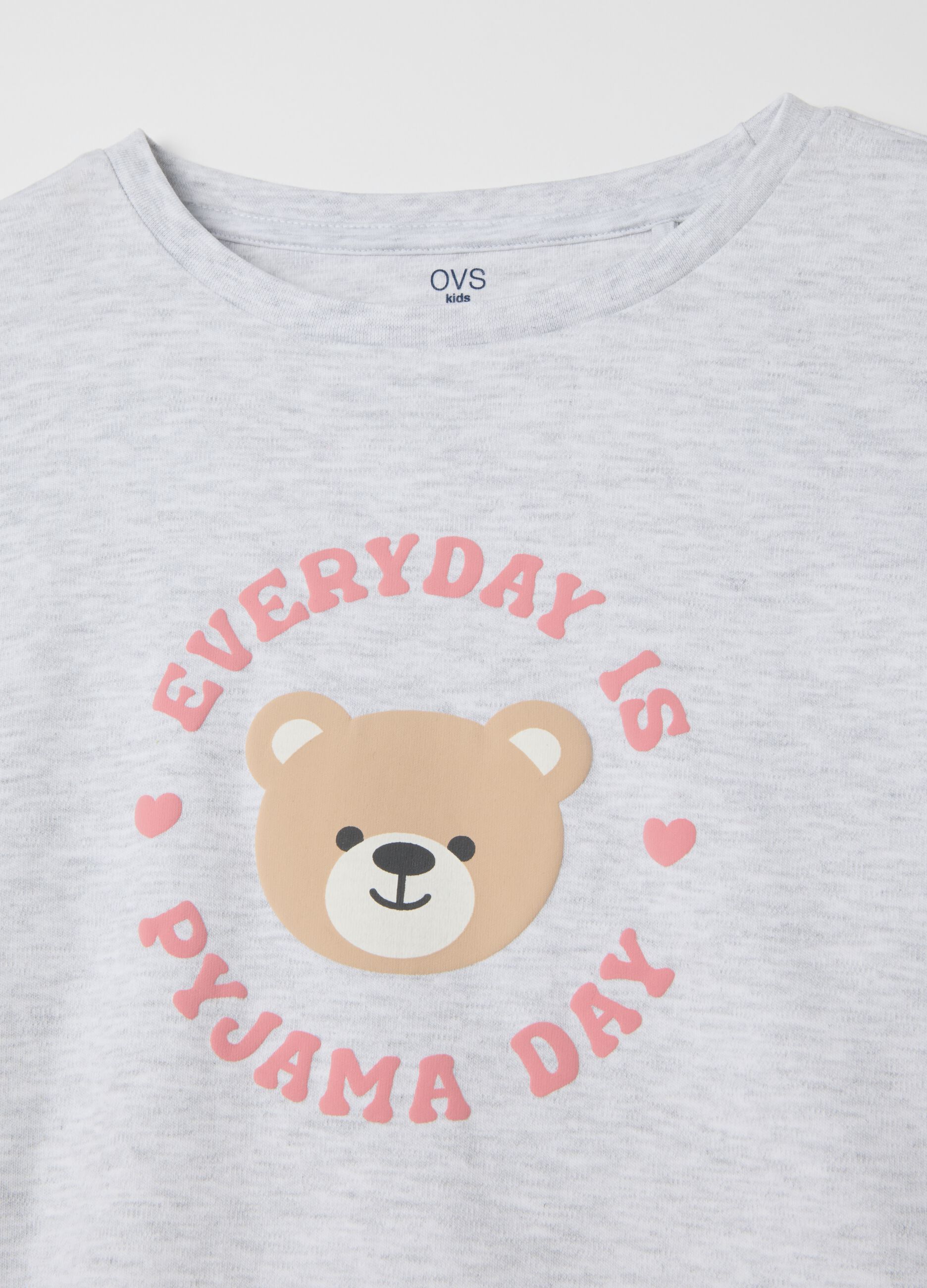 Grey Pyjama with Pink Checkered Trousers