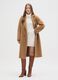 Brown double-breasted wool blend coat regular fit with belt_0