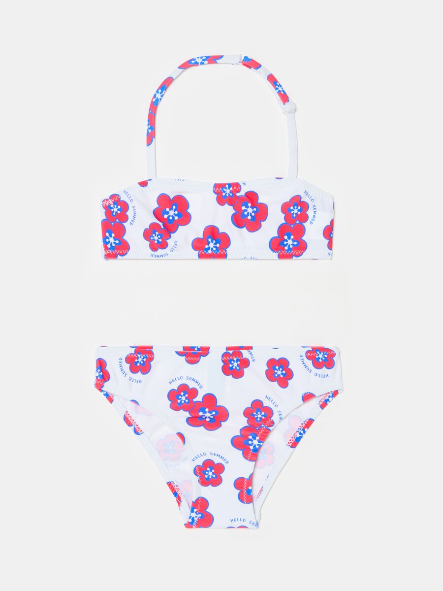 Bikini with flowers and lettering print_0