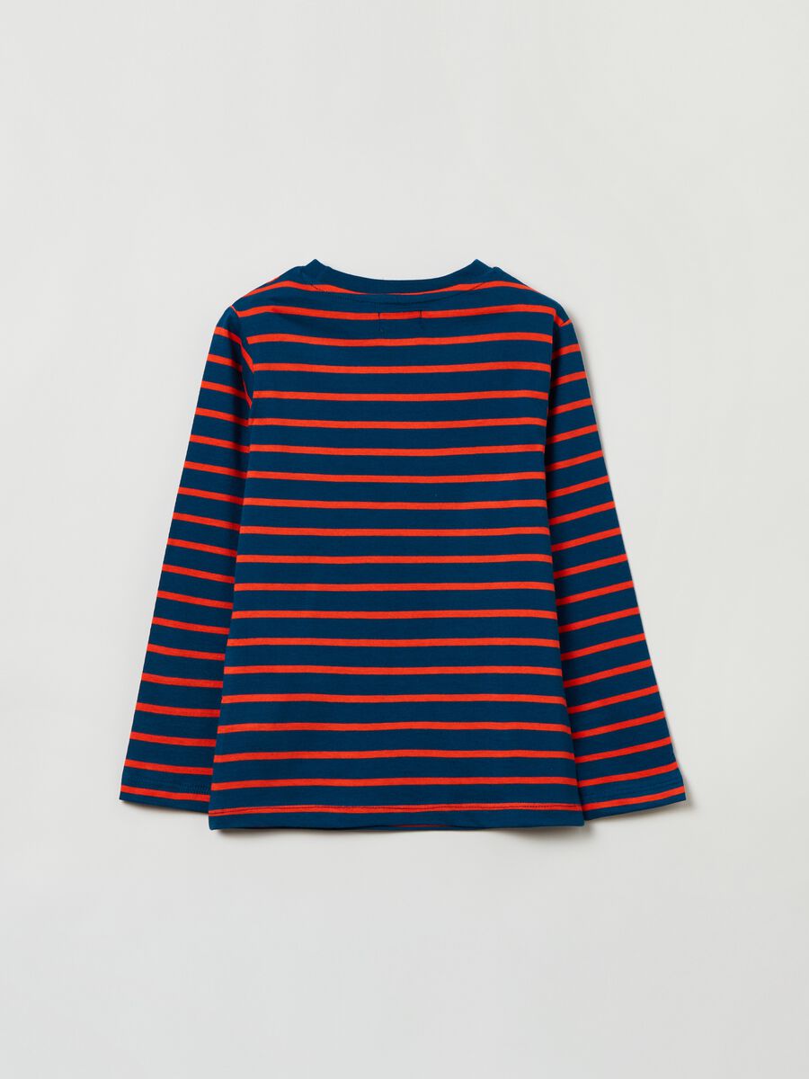 T-shirt in cotone a righe_1
