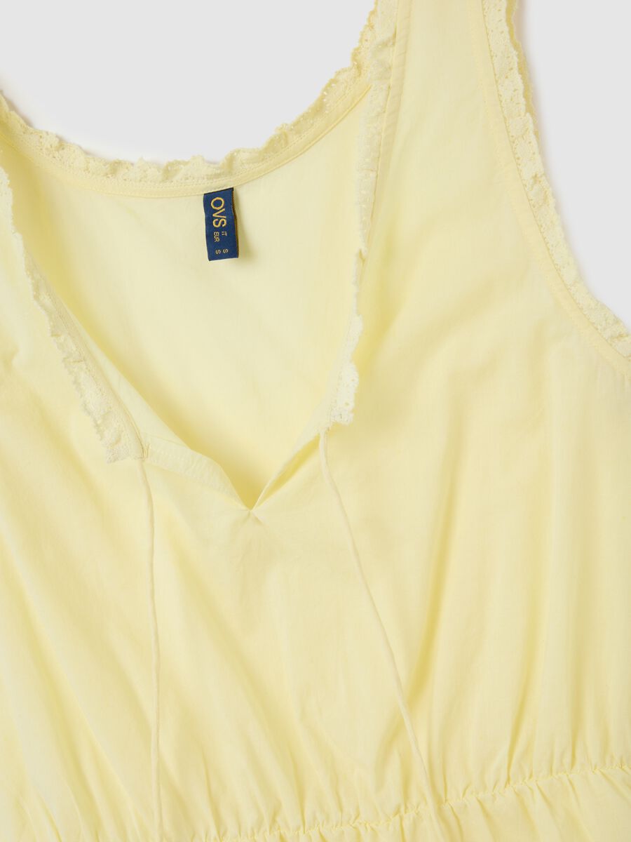 Yellow pure cotton women's top with regular fit_5