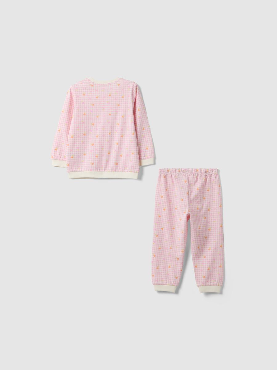 Pigiama in puro cotone rosa regular fit per bimba_1