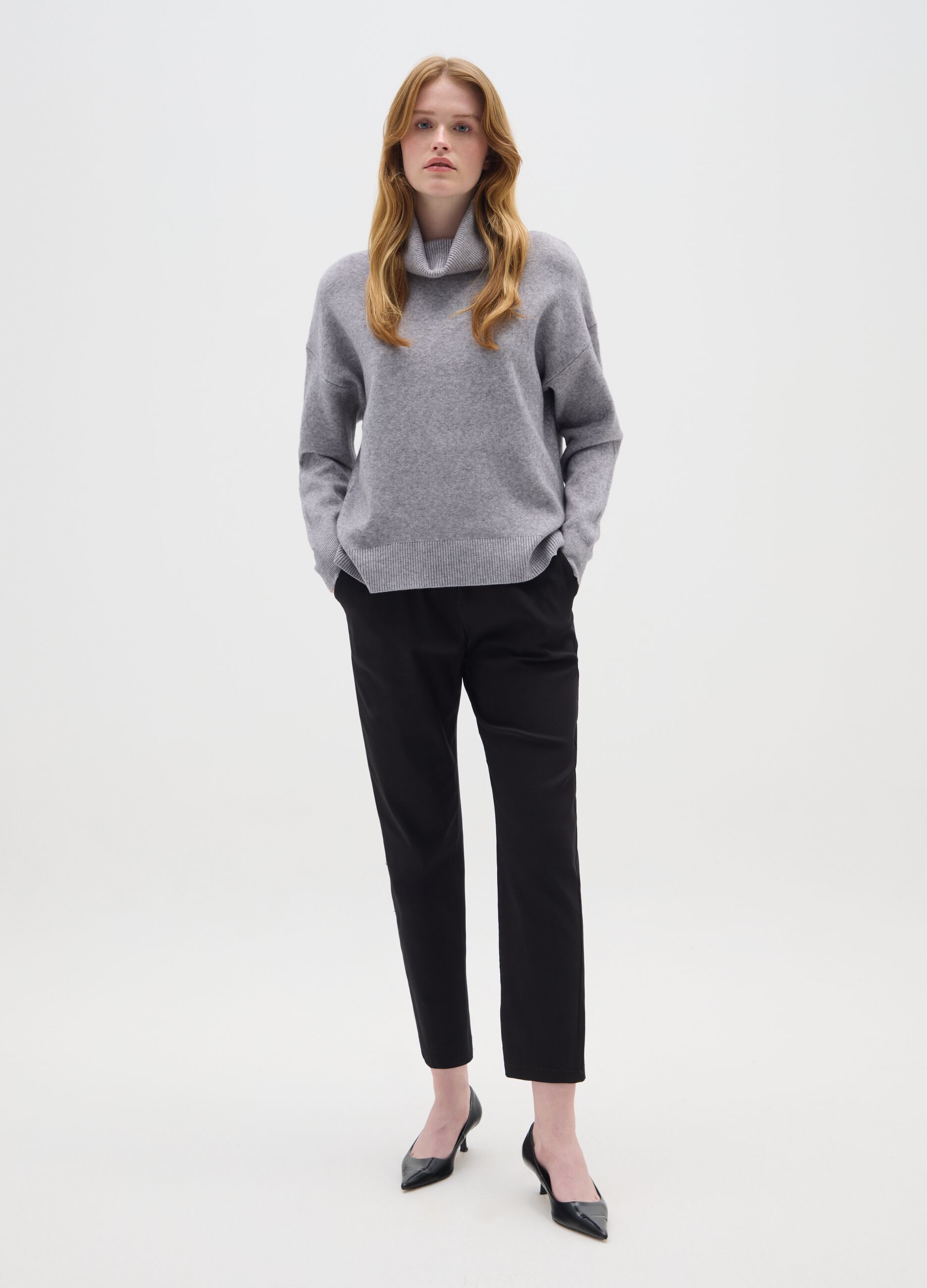Regular Fit Black Trousers