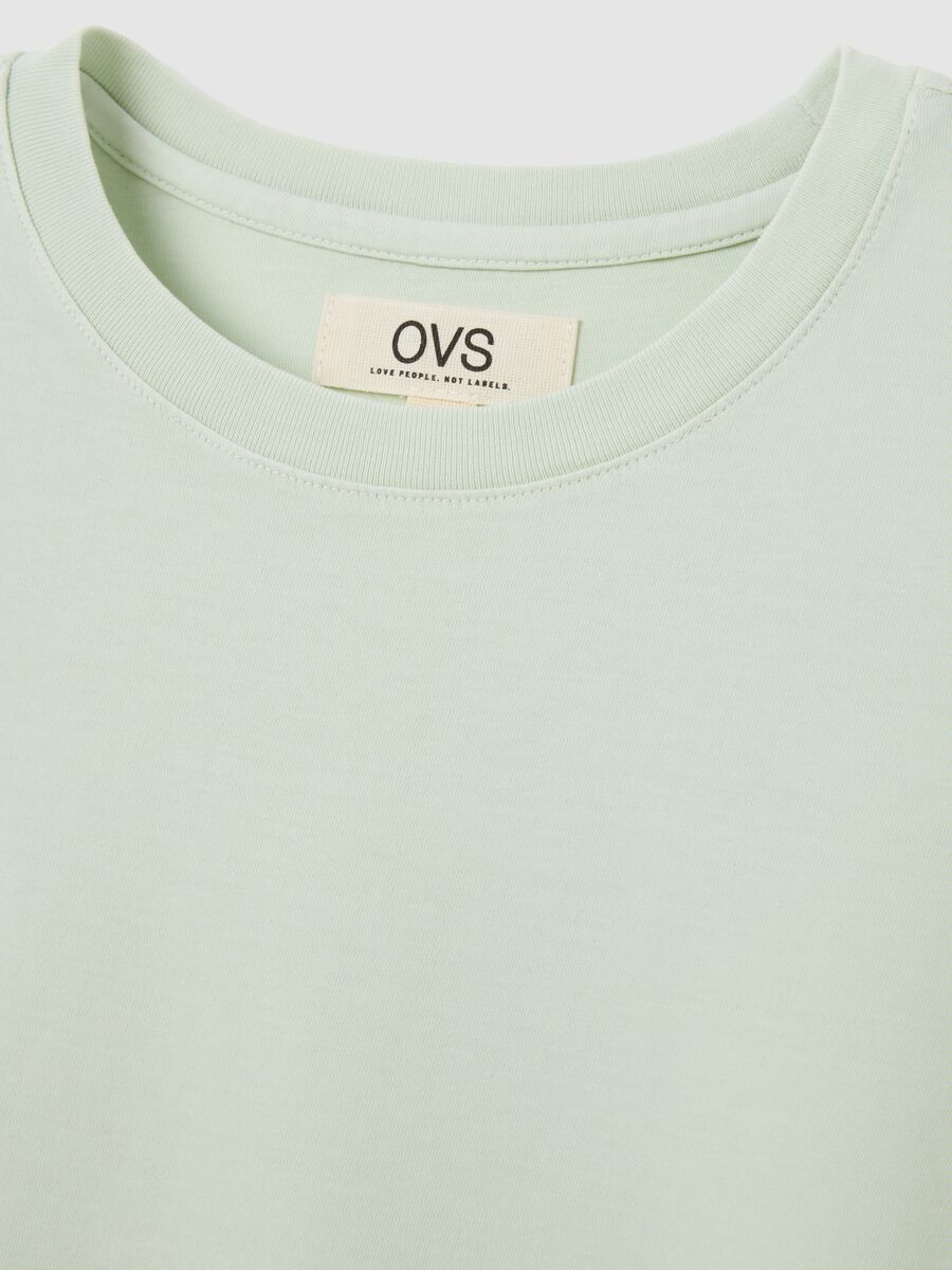 Women’s green regular-fit T-shirt in 100% cotton_5
