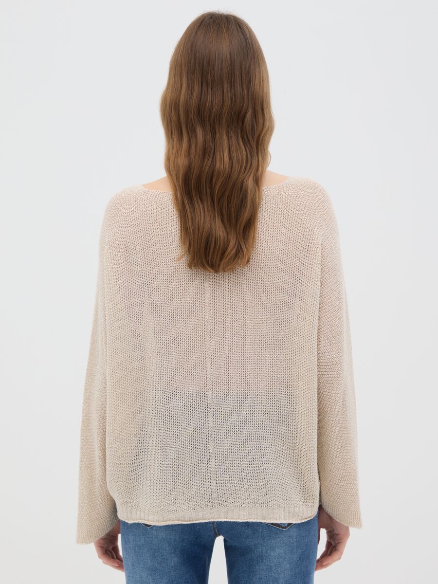 Women's Beige Regular Fit Jumper_3