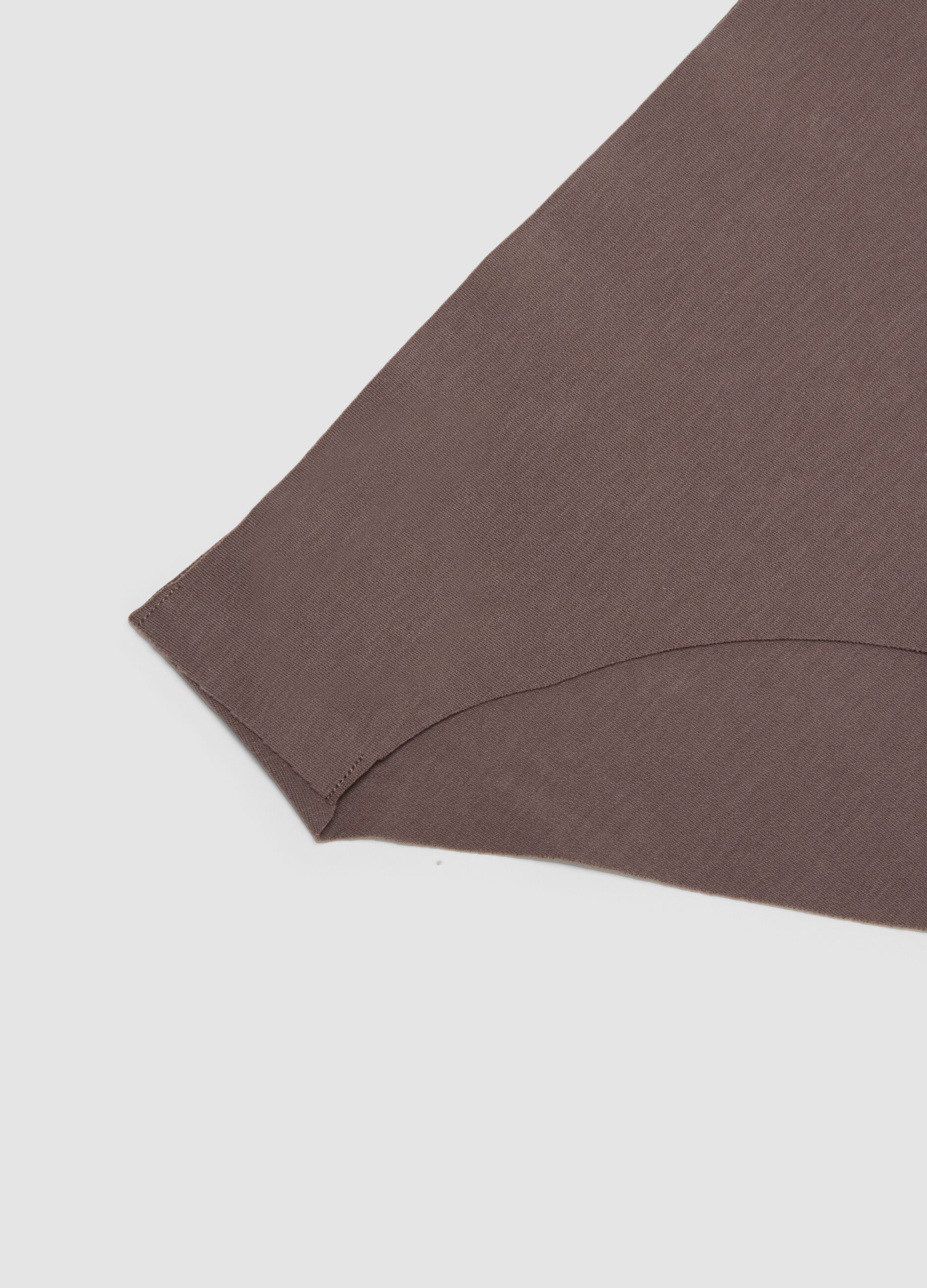 Slip marrone in cotone organico elasticizzato