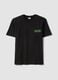 Black One Piece print T-shirt in pure cotton, relaxed fit_4