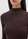 Brown turtleneck sweater fitted style_3