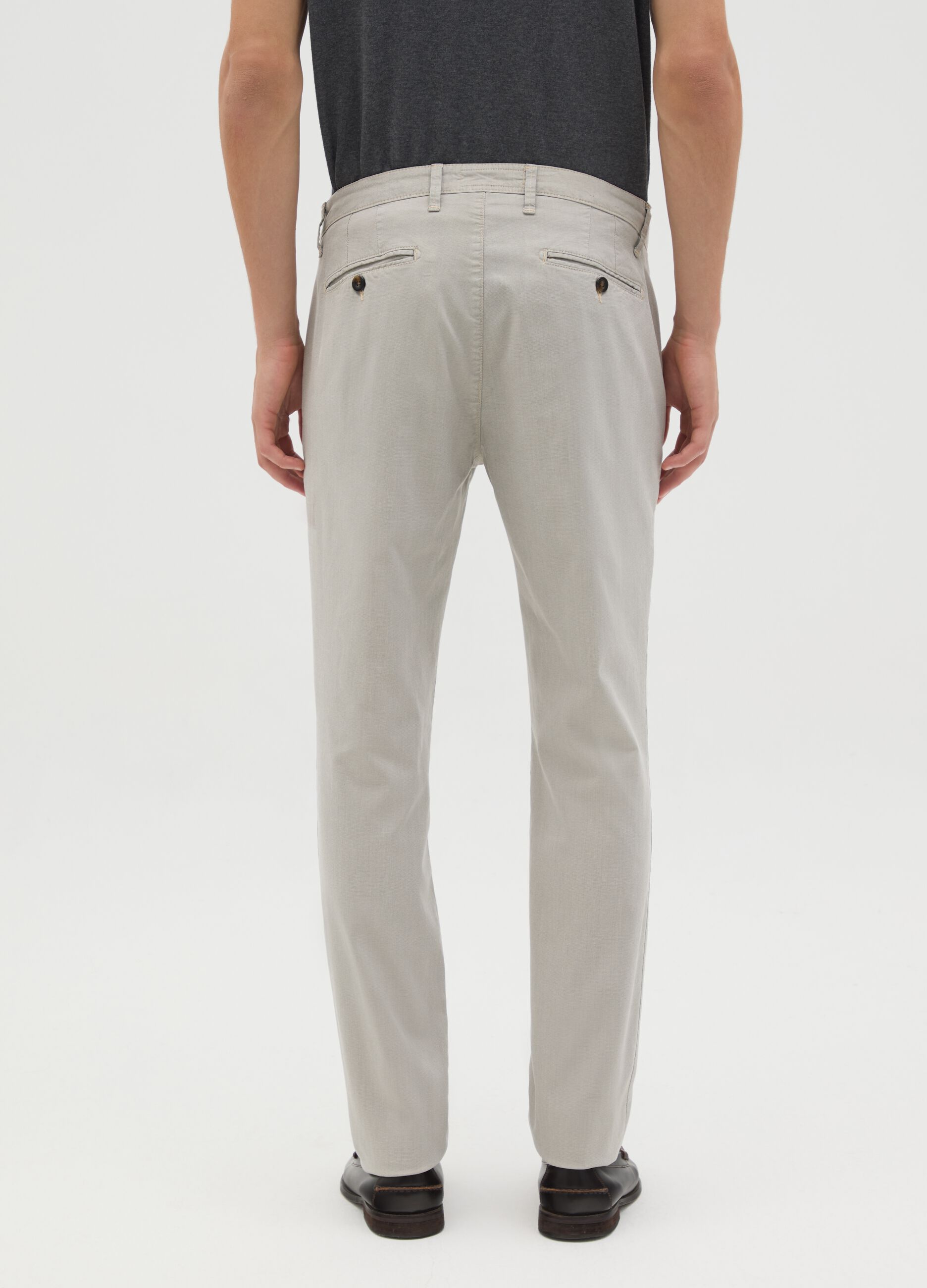 Pantaloni da uomo in cotone elasticizzato slim fit